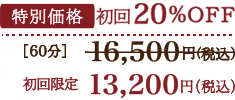 初回限定 20%OFF グリーンピールソフト1day 通常価格［60分］16,500円（税込） 初回限定 13,200円（税込）