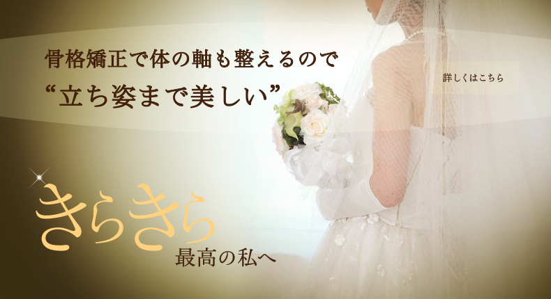挙式を最高に輝く笑顔で迎えてほしいから 痩身だけでない&ldquo;立ち姿まで美しく&rdquo;ご要望をお伺いし、最適なプランをご提案します 詳しくはこちら きらきら 最高の私へ